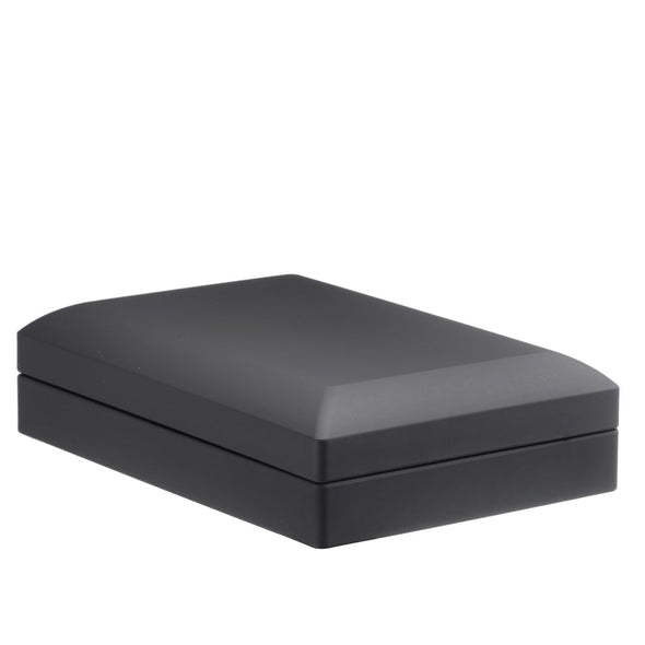 6 1/4" x 5 1/4" Matte Black Combination Jewelry Box with LED Light