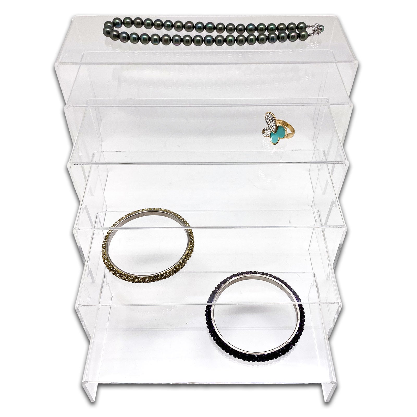 6 Piece Clear Acrylic Jewelry Display Riser Set – JPI Display