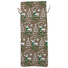 6" x 14" Jute Burlap White Reindeer Christmas Wine Bottle Drawstring Gift Bags
