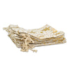 6" x 8" Cotton Muslin Gold Star Drawstring Gift Bags