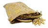 6" x 8" Jute Burlap Gold Star Drawstring Gift Bags