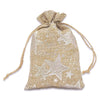 6" x 8" Jute Burlap Silver Star Drawstring Gift Bags