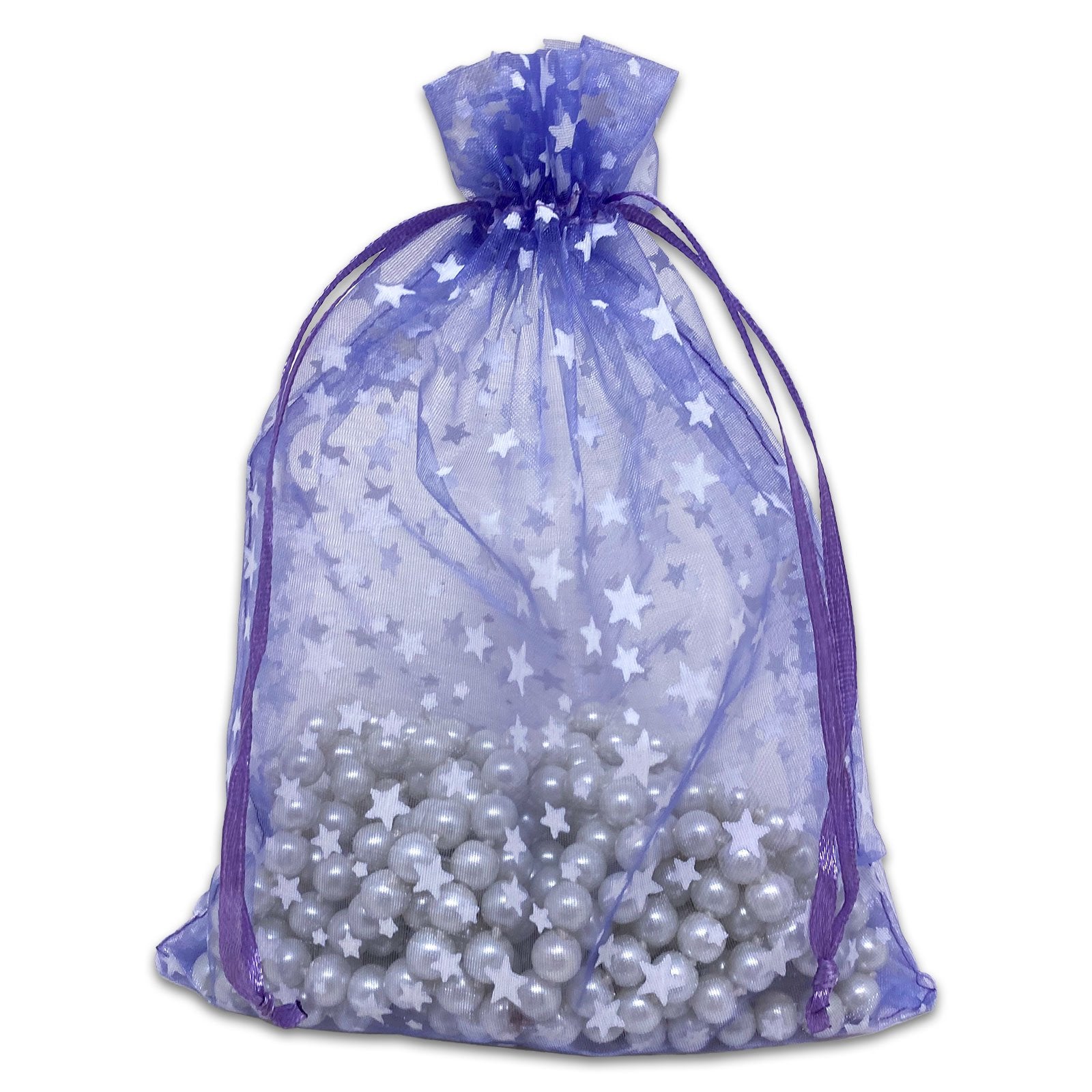 Iridescent Striped Weave Organza Drawstring Pouch Gift Bags – JPI