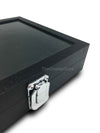 1/2 Size Black Glass Top Wooden Jewelry Case