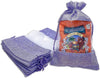 7 1/2" x 11 1/2" Linen Burlap and Sheer Organza Lavender Gift Bag