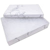 7 1/8" x 5 1/8" Marble White Cotton Filled Paper Box