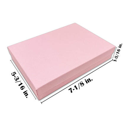 7 1/8" x 5 1/8" Pink Cotton Filled Paper Box