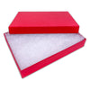 7 1/8" x 5 3/16" Matte Red Cotton Filled Paper Box