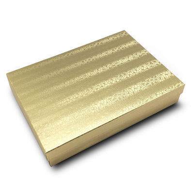 7 1/8"Wx5 1/8"Dx1 1/8"H Gold Cotton Box