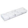 8" x 2" x 1" Marble White Cotton Filled Box