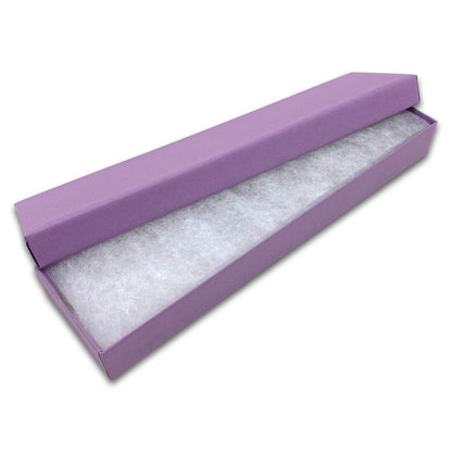 8" x 2" x 1" Matte Purple Cotton Filled Box