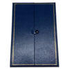 8 1/8" x 5 5/8" Two Door Blue Deluxe Leatherette Necklace Jewelry Display Box