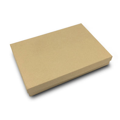 8 1/8" x 5 5/8" x 1 3/8" Kraft Cotton Filled Paper Box