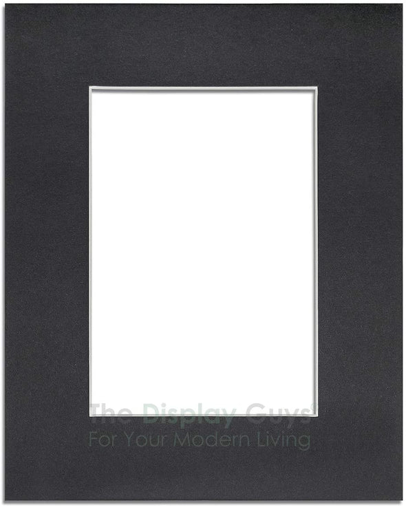 8" x 10" 10 Pack of Black Pre-Cut Acid Free Mat Boards for 5" x 7" Photos