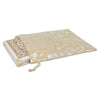 8" x 10" Jute Burlap Silver Heart Drawstring Gift Bags