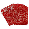 8" x 10" Red Velvet Gold Swirl Christmas Drawstring Gift Bags