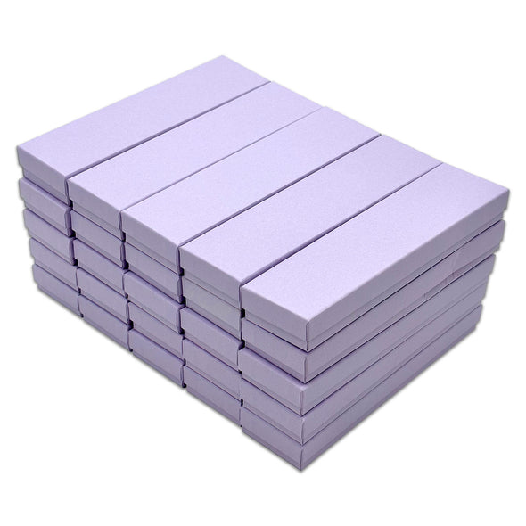 8" x 2" x 1" Light Lavender Cotton Filled Box (25-Pack)