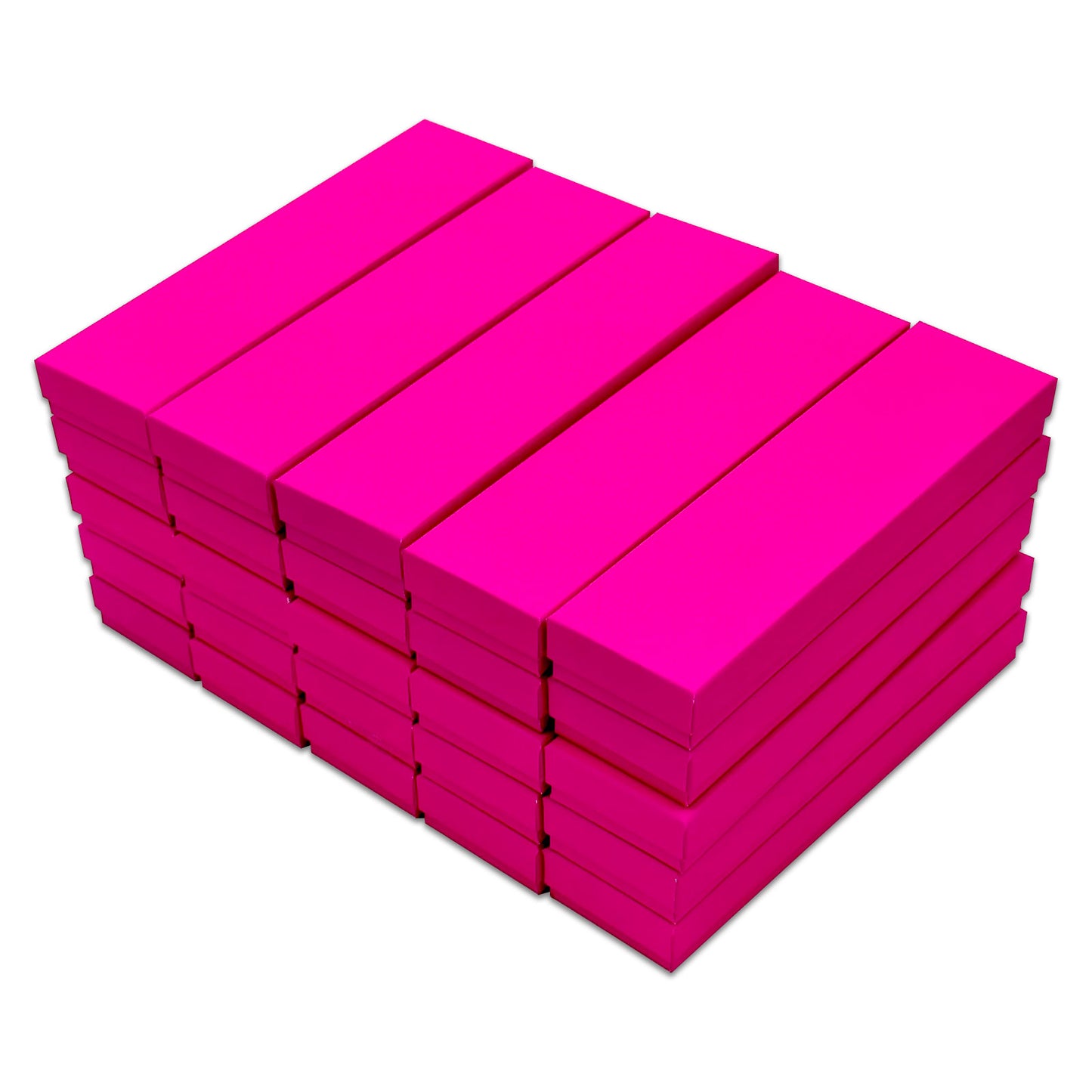 8" x 2" x 1" Neon Fuchsia Cotton Filled Box