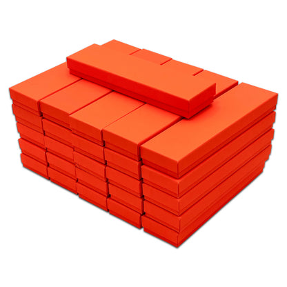 8" x 2" x 1" Neon Orange Cotton Filled Box