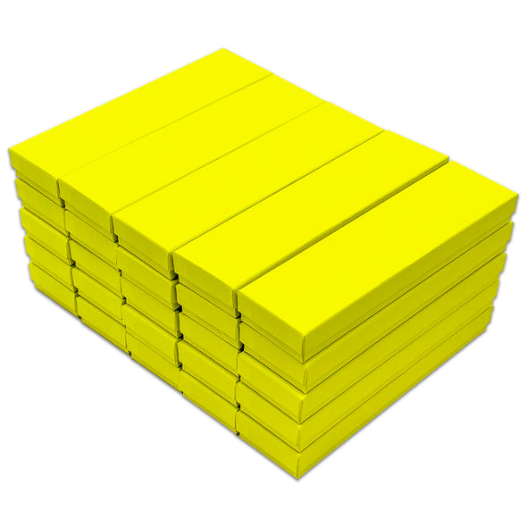 8" x 2" x 1" Neon Yellow Cotton Filled Box (25-Pack)