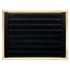 9 1/2" x 7" Wood Black Velvet 8 Roll Ring Display Tray
