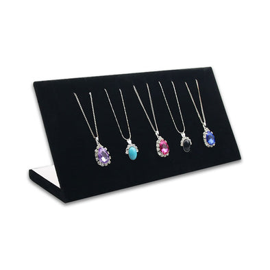 Justsoso 3Pcs/Set Necklace Display Stand For Selling Velvet Jewelry Holder  Organizer Pandent Rack for Show (Gray Velvet)