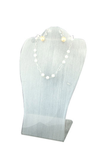 Textured Acrylic Single Long Necklace & Earring Jewelry Display