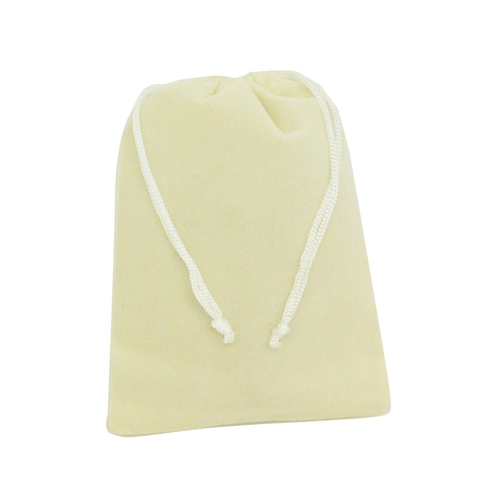 Large Beige High Quality Velvet Pouch Bags Party Favors