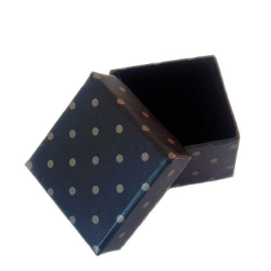 2" x 2" Black Polka Dot Paper Ring/Earring Box