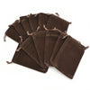 Medium Brown High Quality Velvet Pouch Bags Party Favors
