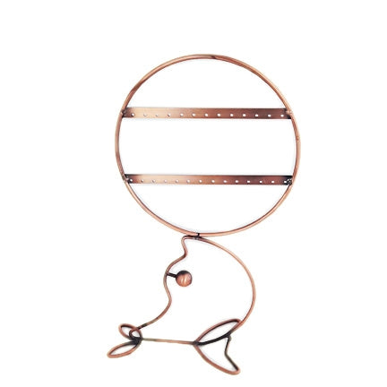Cute Seal with Ball Copper Jewelry Display