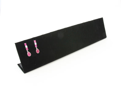 12"Wx1 3/4"Dx 2 3/4"H Black Velvet earrings and necklace Display
