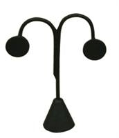 4 3/4"H Black Velvet Single Drop Down Earring Stand