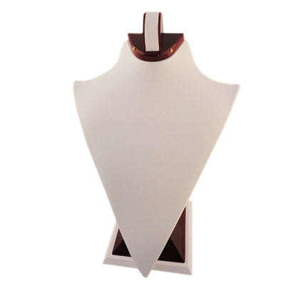 Medium White Leatherette/Rosewood  Display