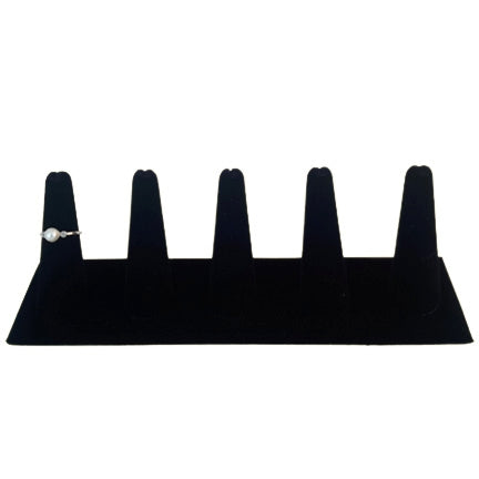 Black Velvet Straight 5 Finger Display
