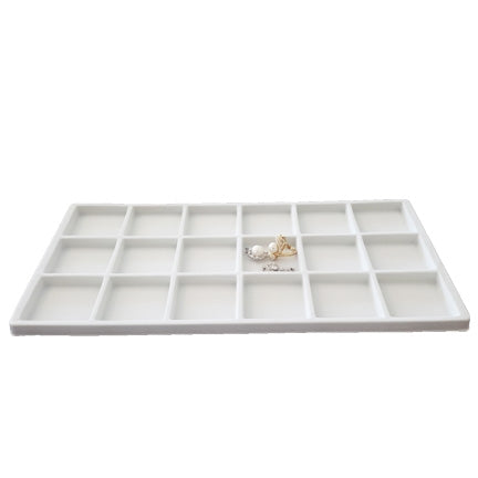 18 Compartments White Flocked Tray Insert