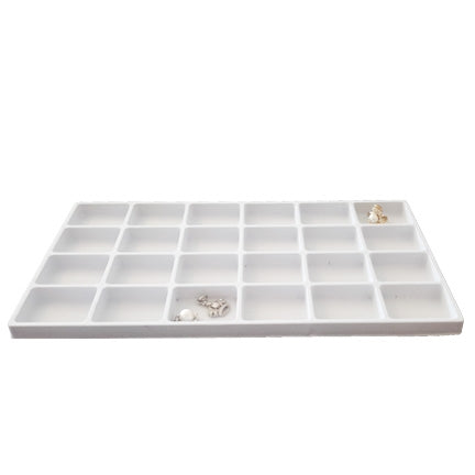 24 Compartments White flocked Tray Insert