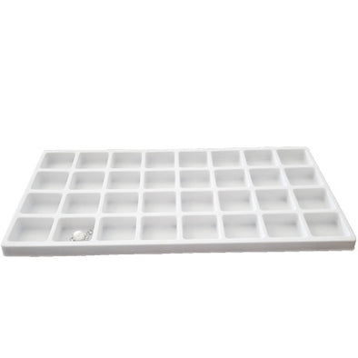 32 Compartments White flocked Tray Insert