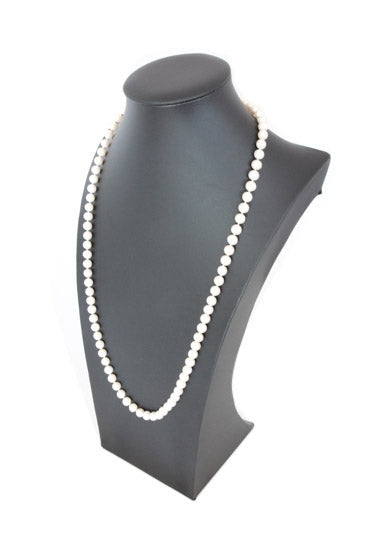 16 3/4"H Black Leatherette Necklace Bust for Long Necklaces