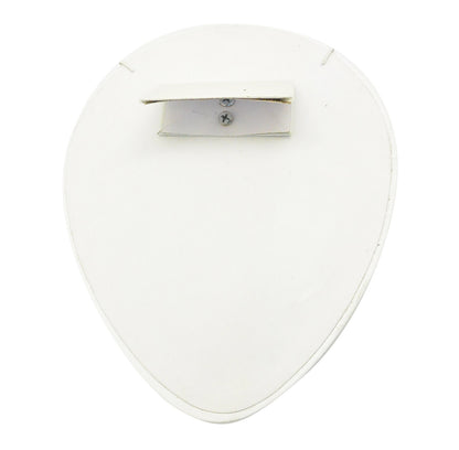 4"H Flat Round Lay Down White Leatherette Necklace Display