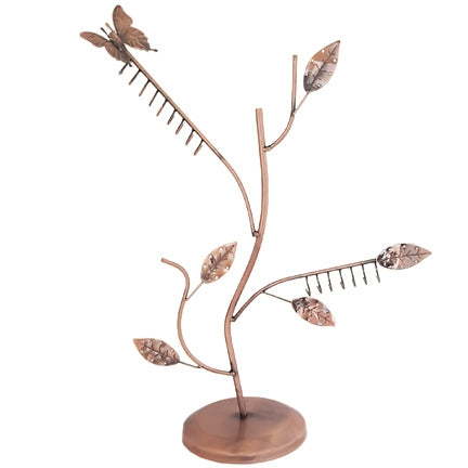 Charming Copper Leaf Jewelry Display