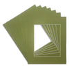 11" x 14" 25 Pack of Green Pre-Cut Acid Free Mat Boards for 8" x 10" Photos