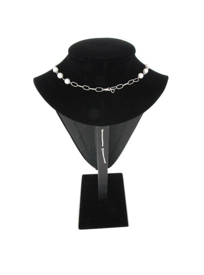 15"H Black Velvet Necklace Bust Display