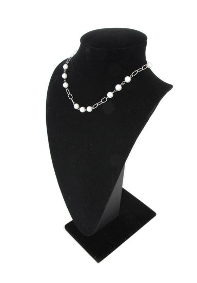 15"H Black Velvet Necklace Bust Display