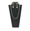 11 1/2"H Black Leatherette Necklace and Earring  Easel Neckform
