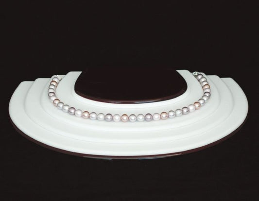 White Leatherette 4 Necklace Display Ramp