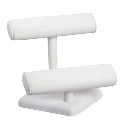 White Leatherette Double Oval Bar