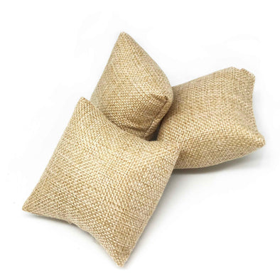 Natural Burlap Pillow Jewelry Display for Bracelet or Watch