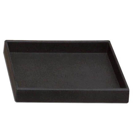 7 3/8"X8 1/4"X1"H Black Plastic Tray