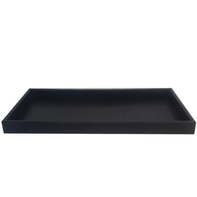 Stander Size Black Stackable Plastic Tray